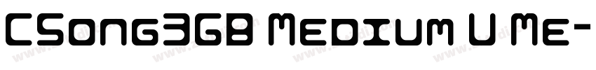CSong3GB Medium U Me字体转换